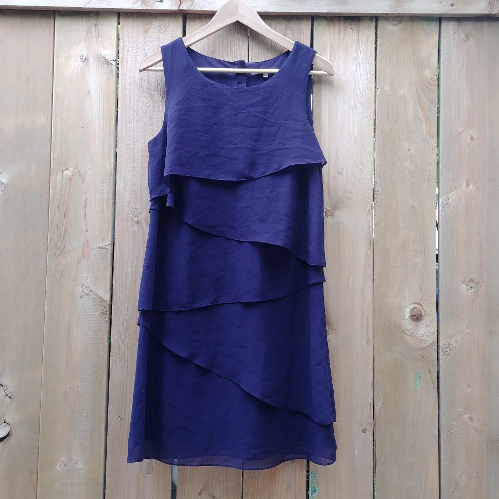 CLEARANCE Deep Purple RW&CO Tiered Dress Size S